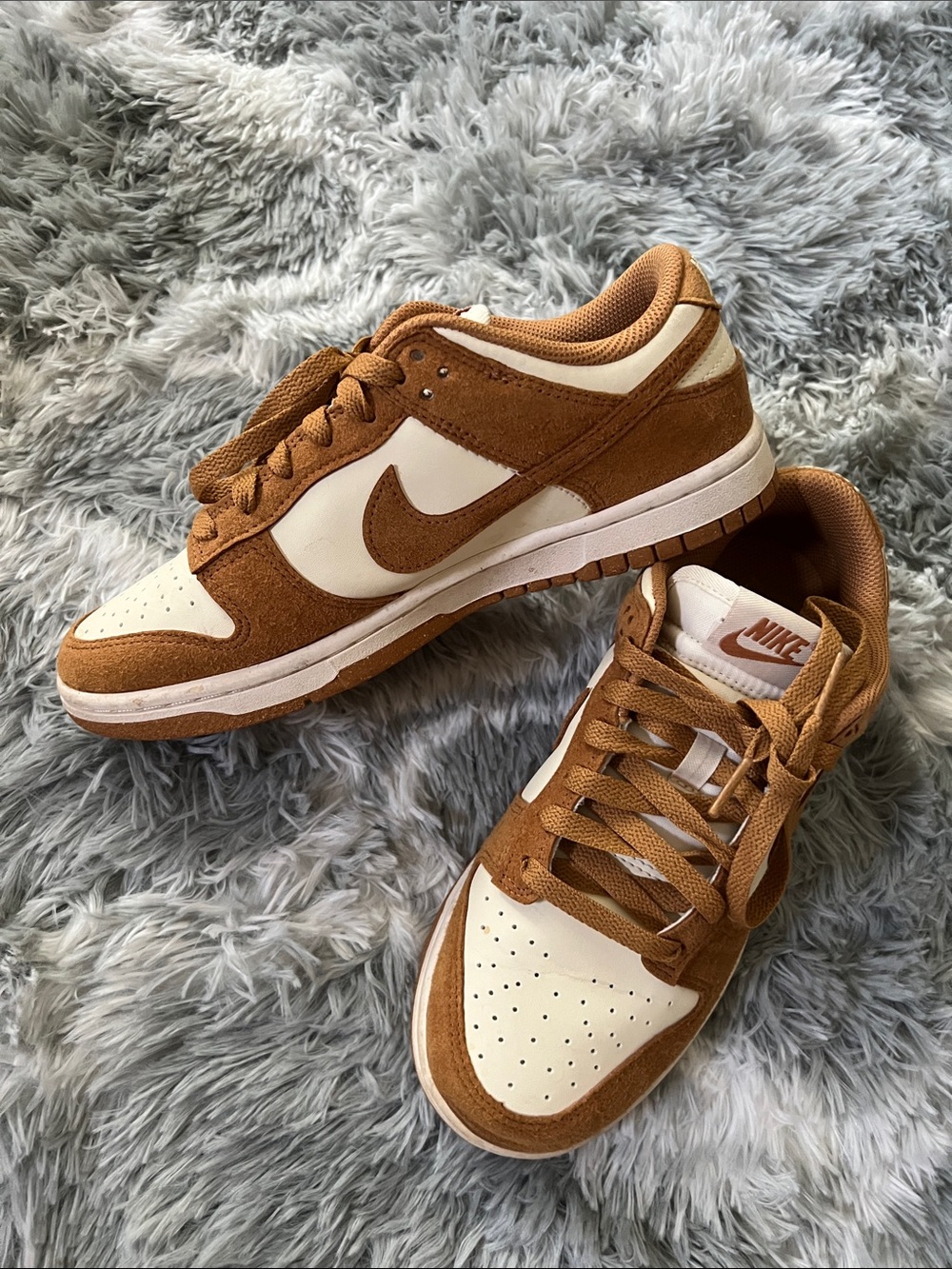 Nike Suede Brown and Cream Low-Top Sneakers